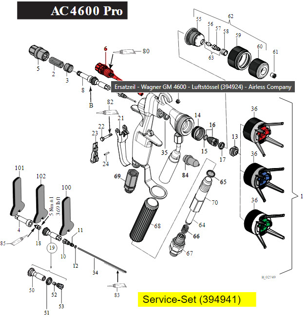 Wagner GM 4600 - interaktive Ersatzteilzeichnung