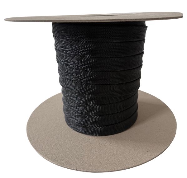 Gewebeüberzugschlauch 24-36 mm, 100 m Rolle